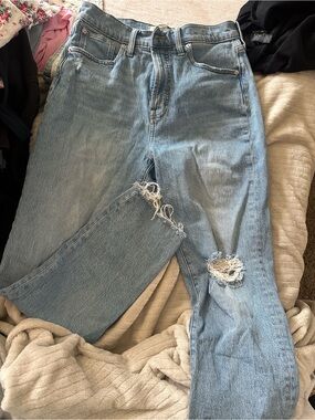 Madewell Light Blue Distressed Boyfriend Jeans